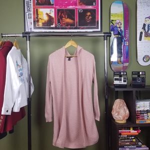 Women's Forever 21 Pink Hooded Cardigan Size S